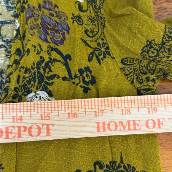 Free People Slubby Crinkle Smooth Talker Top Gold Combo dress hobo size XS - Picture 12 of 14